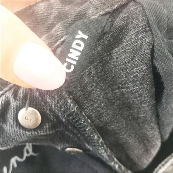GRLFRND Cindy Distressed Black Jean Shorts 25 - Picture 9 of 10